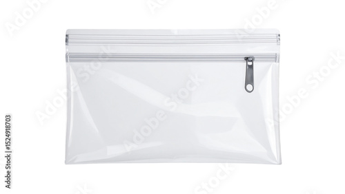 Plastic zipper bag  isolated on white background