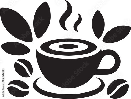 coffee mug outline, hot drink silhouette, steaming cup vector, cozy coffee shape, caffeine icon art, morning beverage graphic, cartoon coffee mug, tea or coffee silhouette, drinkware vector sketch