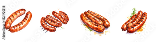 Delicious grilled sausages ready to serve, perfect for barbecues and gatherings.