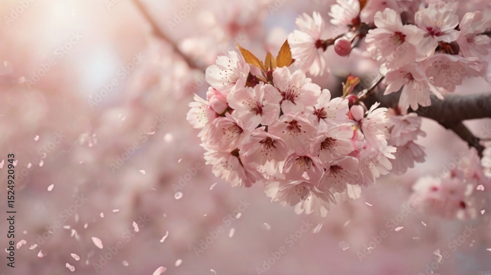 Naklejka premium pink cherry blossom