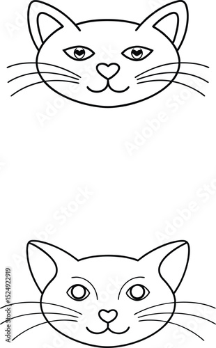 Cute domestic feline cat and mouse vector illustration with funny cartoon character design