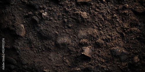 Dark brown soil texture background image