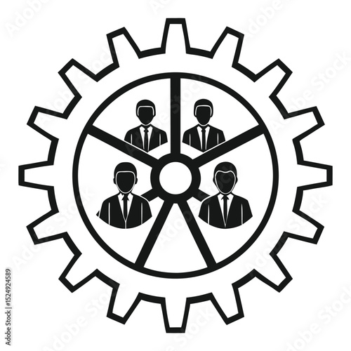 Teamwork business gear collaboration success strategy