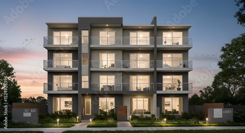 Modern Apartment Building Exterior