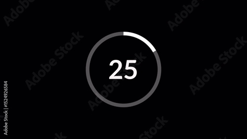30 seconds countdown timer animation, from 30 to 0 seconds on transparent background. 30 second countdown timer, Countdown video.	 