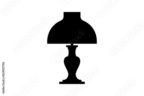 Silhouette of a vintage style table lamp design
