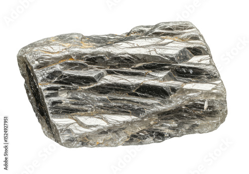 Isolated Specular Muscovite Mica Mineral Specimen Close-up