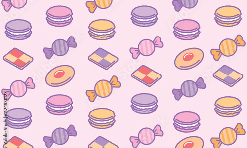 かわいいお菓子のパターン