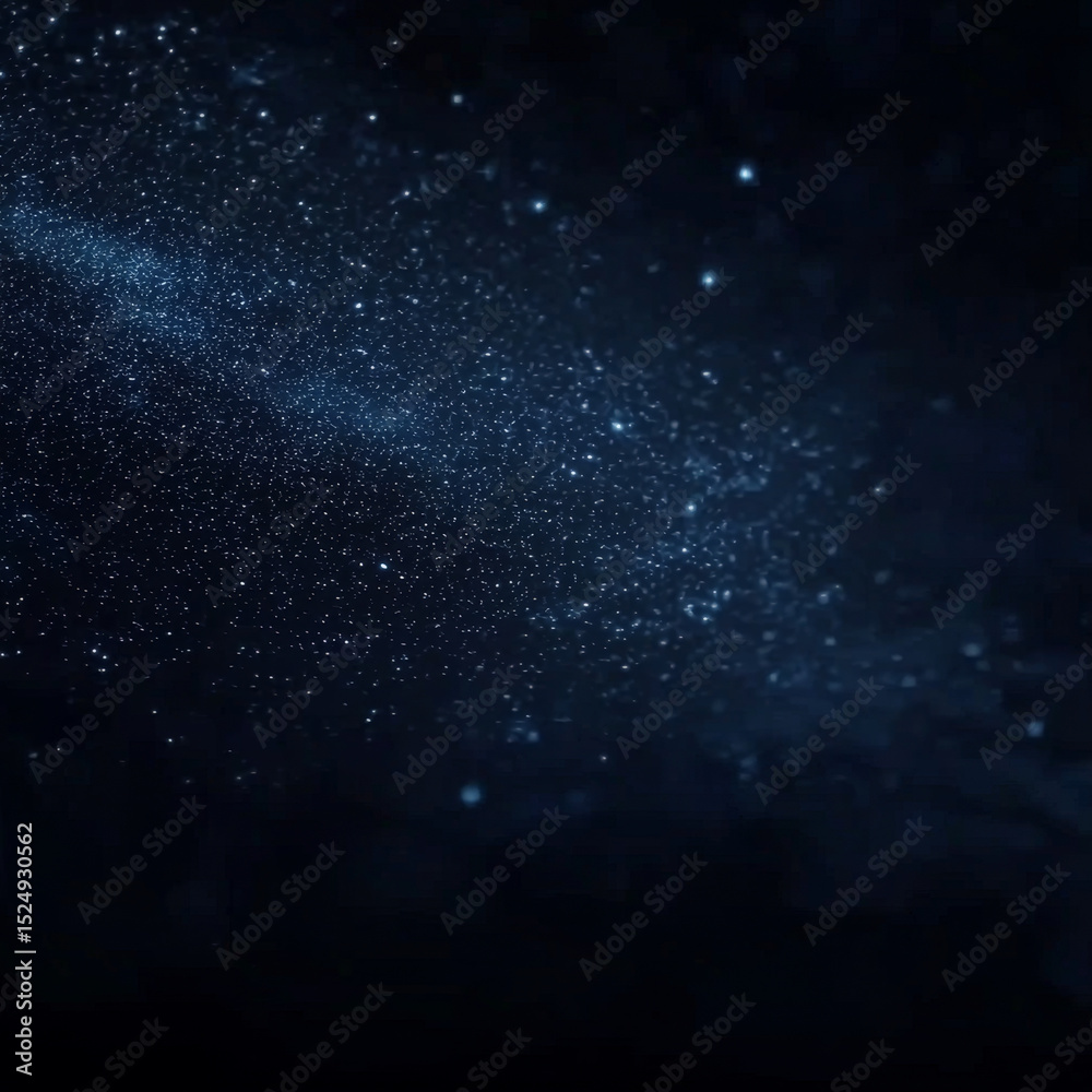 Fototapeta premium Celestial Dust: Glimmering Stardust Trail Across Dark Night Sky