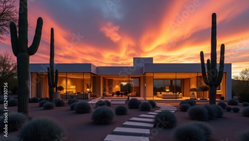Stunning Modern Desert House at Sunset Arizona Architecture