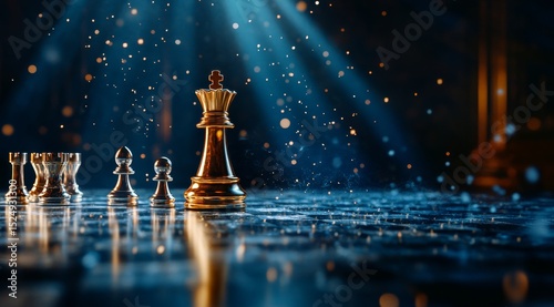 Masterpieces of Strategy Shine in a Dramatic Chess Setup With Light and Shadows