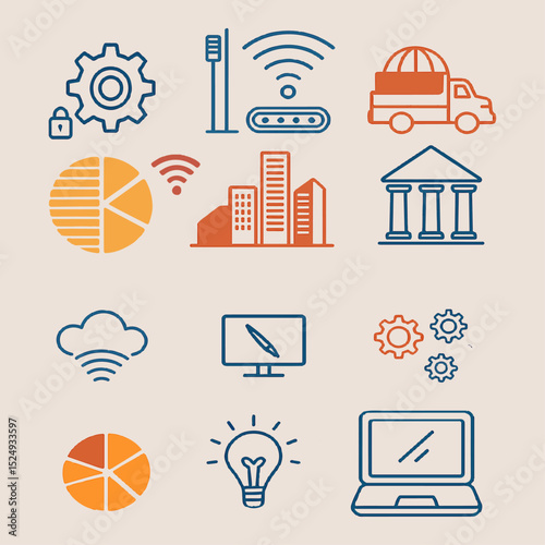 Modern Minimalist Icons for Business & Tech