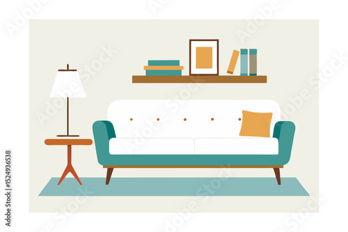 living room interior with sofa