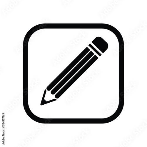 Pencil Icon Vector – Edit Symbol for Writing, Notes, Content Design, Education, UI Tools, and Creativity