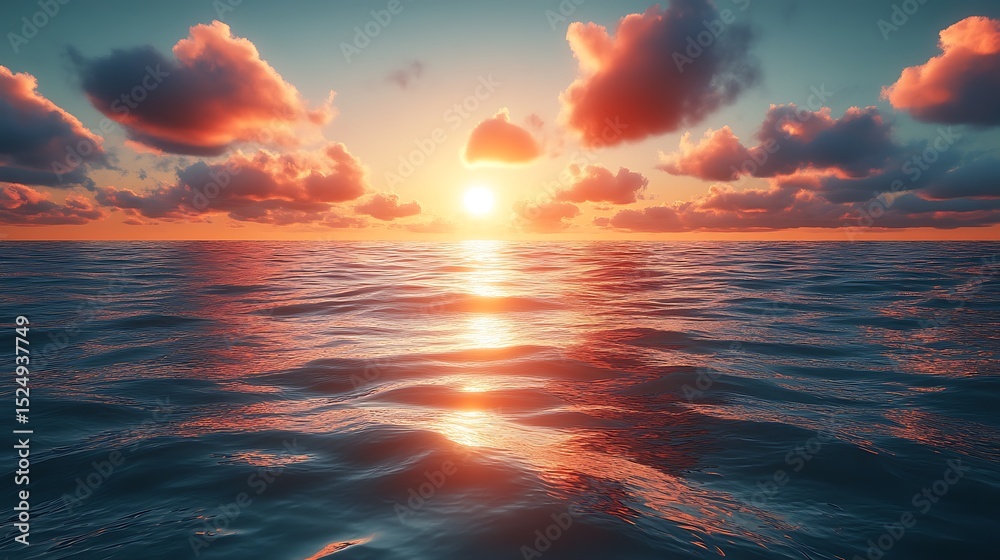 Fototapeta premium Sunset over ocean