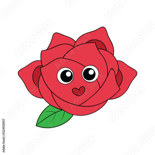 red rose vector illustration