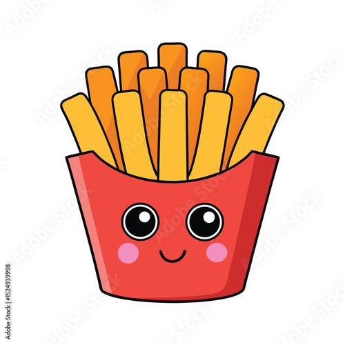 french fries with ketchup