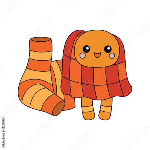 fall blanket and socks