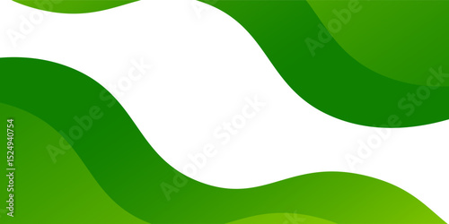 Modern Green Wavy Abstract Background