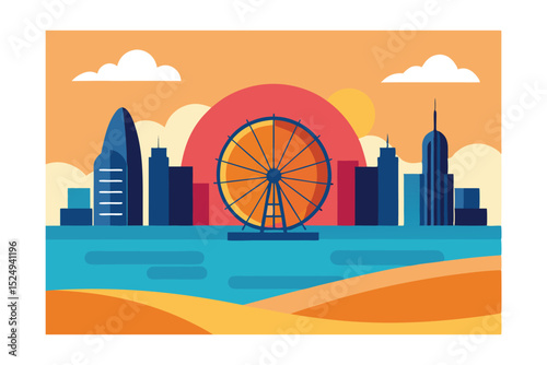 vector illustration of city skyline