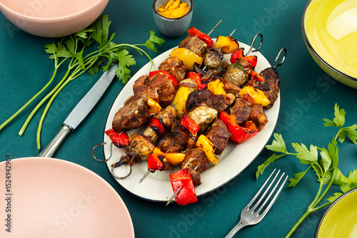 BBQ Meat Skewers.
