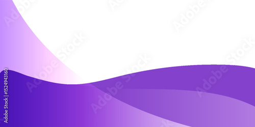 Elegant Purple Wavy Abstract Background with White Space