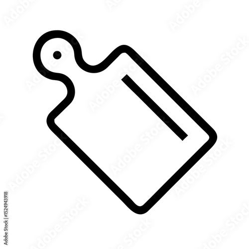 Minimalist Cutting Board Illustration on White Background for Kitchen Blogs, Culinary Websites, Recipe Cards, and Cooking Tutorials  