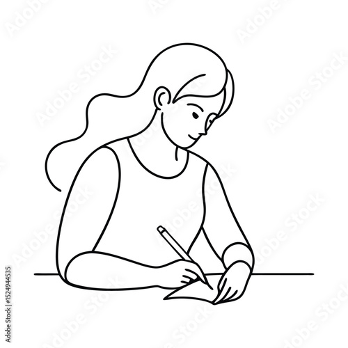 woman reading a book vector art
