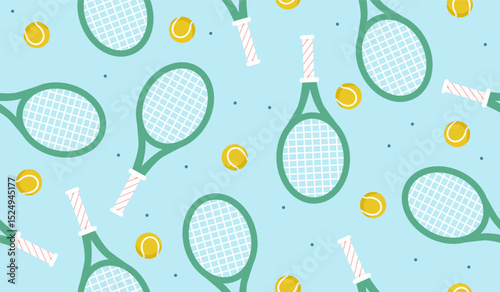Cute tennis balls pattern background vector design