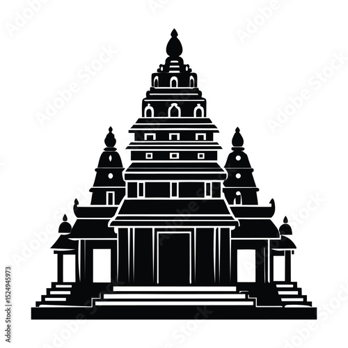 vector illustration of temple