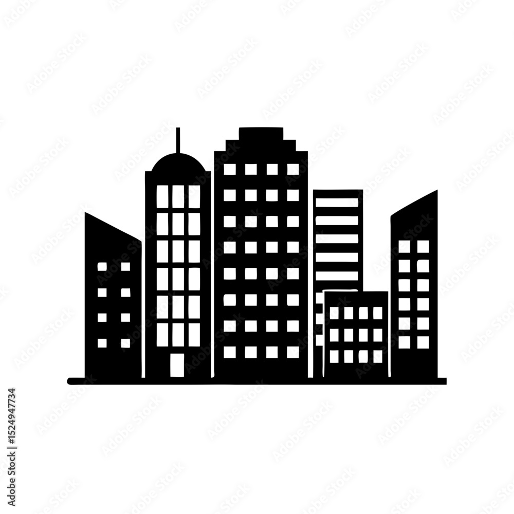 Obraz premium city skyline silhouette