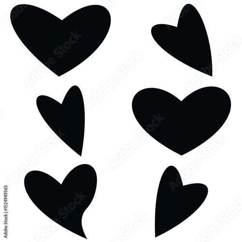 heart icons set 80