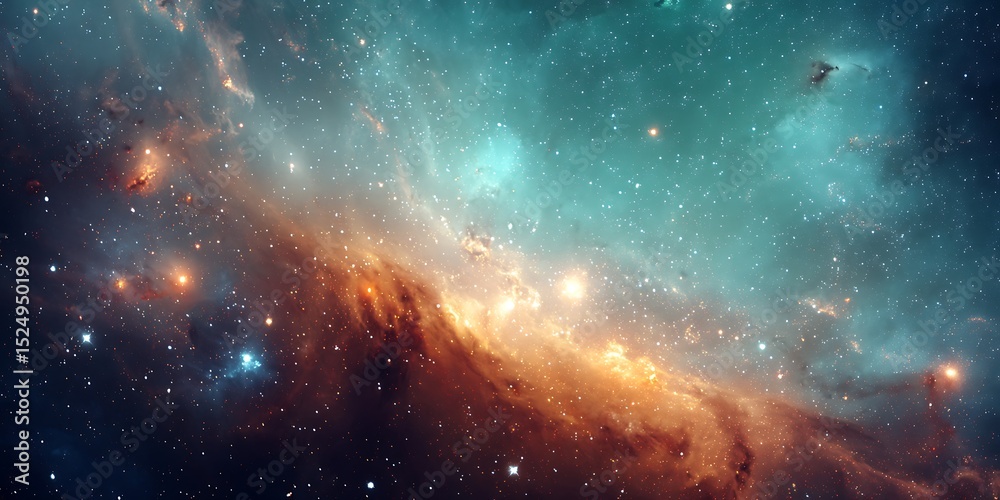 Obraz premium tunning View of the Andromeda Galaxy and Starfield
