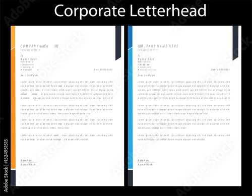 Modern corporate letterhead template design for your project, vector design.Letterhead template in Abstract style design.business corporate letterhead design template.