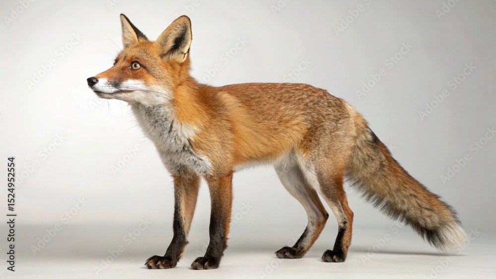 Obraz premium Fox on studio background