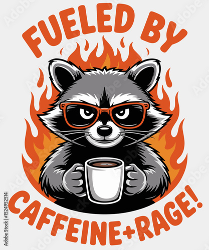 Fueled By Caffeine Rage funny caffeine lover