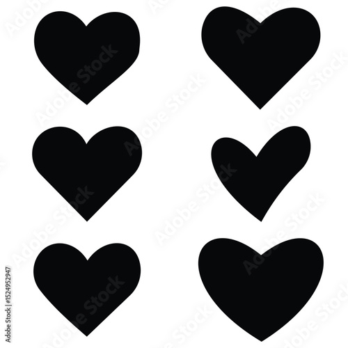 heart icons set 96