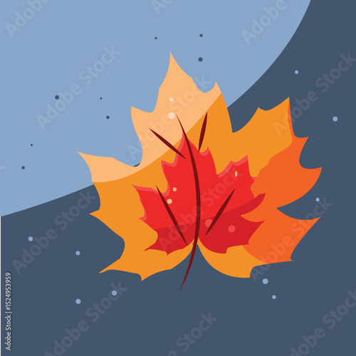 Autumn maple leaf isolated. Element colorful for autumn season web design. Vector illustration