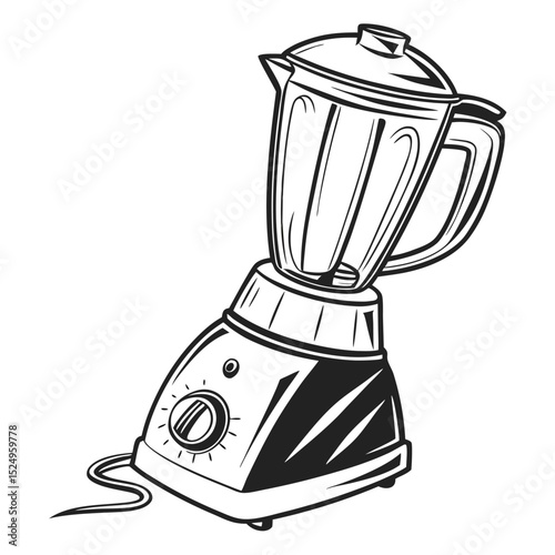silhouette blender on white background