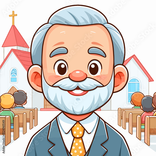 Elderly man at church 