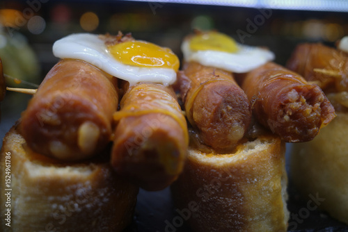 Spanish tapas in a tray