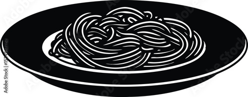 pasta silhouette vector