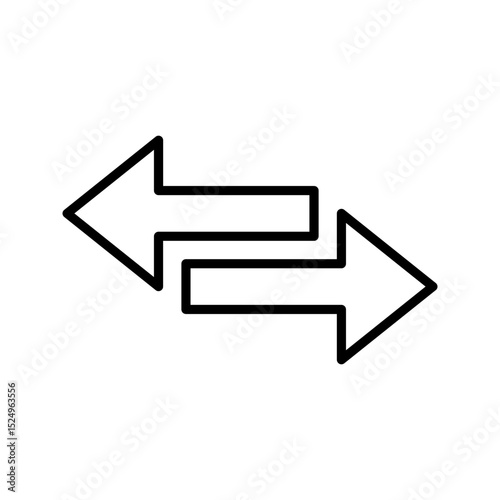 A modern, minimalist black outline call log icon. Represents phone calls, communication history, and record keeping. Ideal for communication apps and contact management.