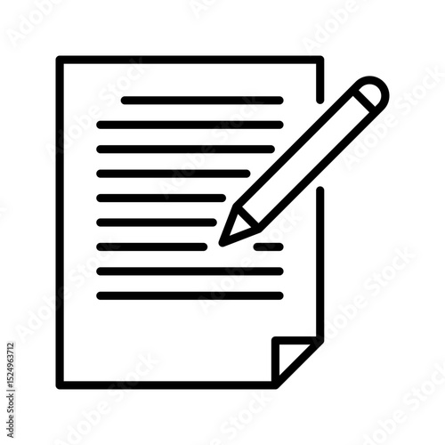 A modern, minimalist black outline letter icon. Represents mail, correspondence, and traditional communication. Ideal for messaging apps or post services.