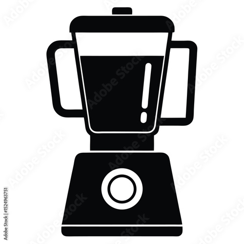 silhouette blender on white background