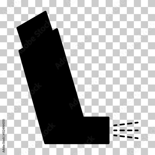 Asthma inhaler design icon, medicine health care sign, graphic vector illustration .