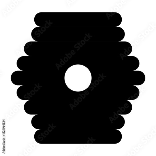 Hive natural icon, bee web flat habitat sign, graphic vector illustration .