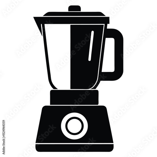 silhouette blender on white background