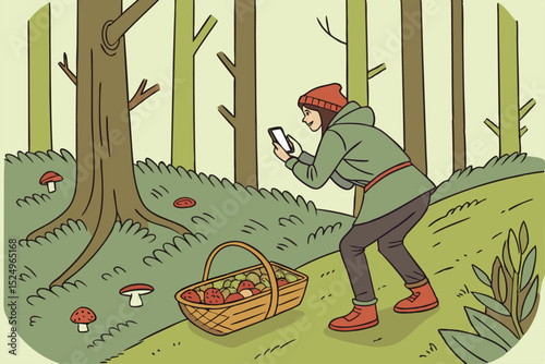 Mushroom Foraging Selfie