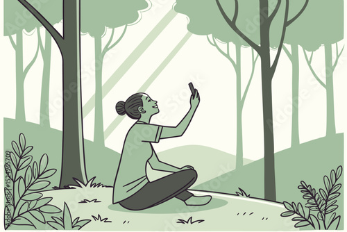 Forest Yoga Selfie